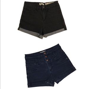 2 pair denim shorts bundle